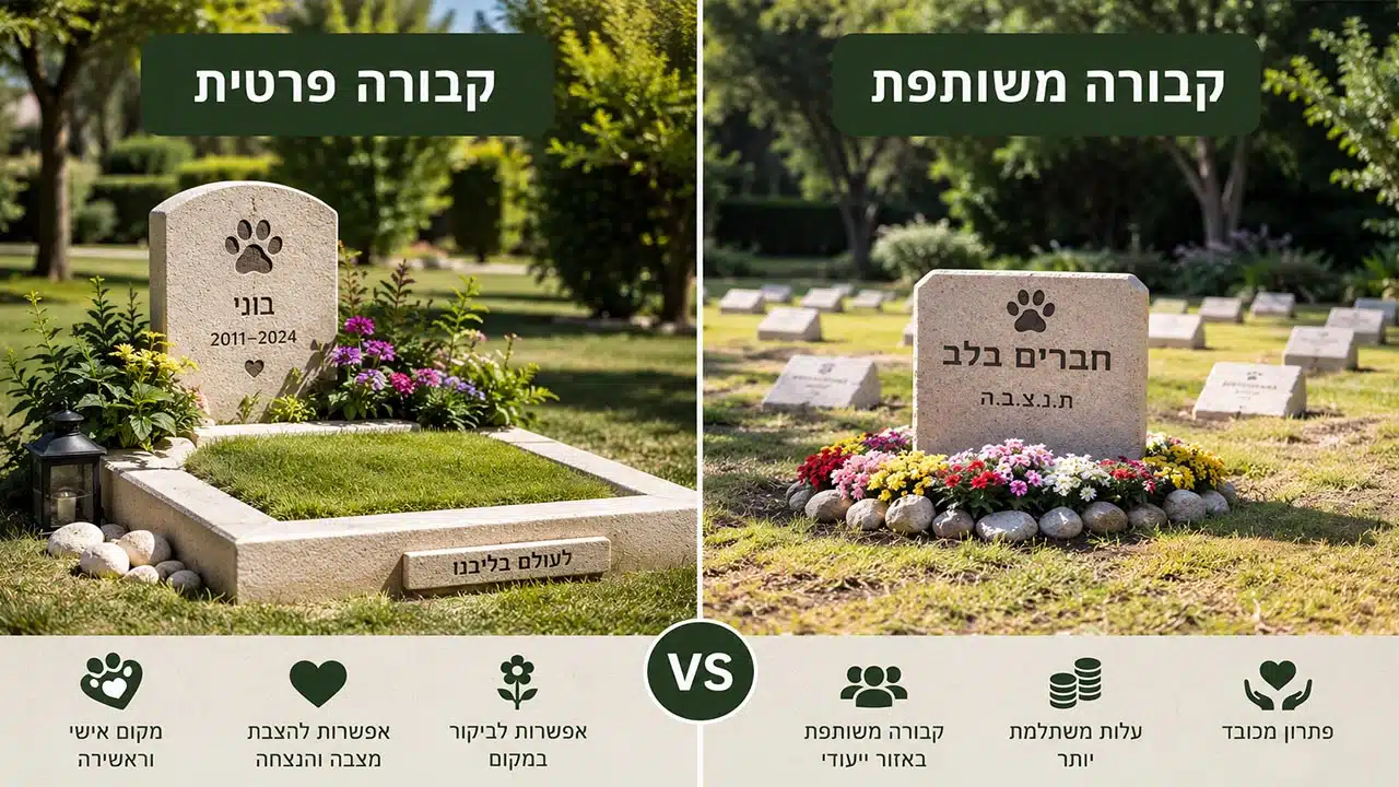 קבורה פרטית קבורה משותפת